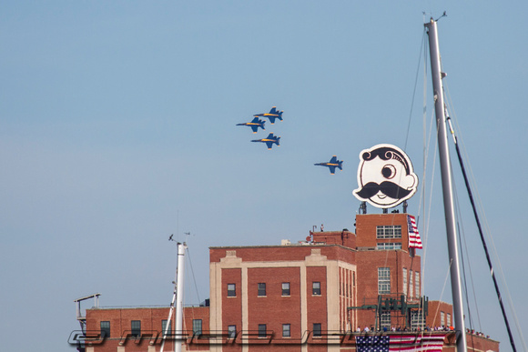 Natty Boh watching the Blue Angels